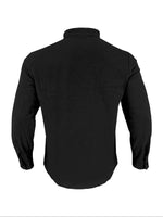 Men Linen Casual Long Sleeve Polo Shirt