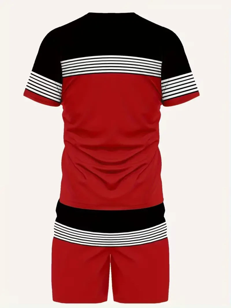 Men Sporty Tee Short Set