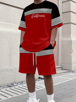 Men Sporty Tee Short Set