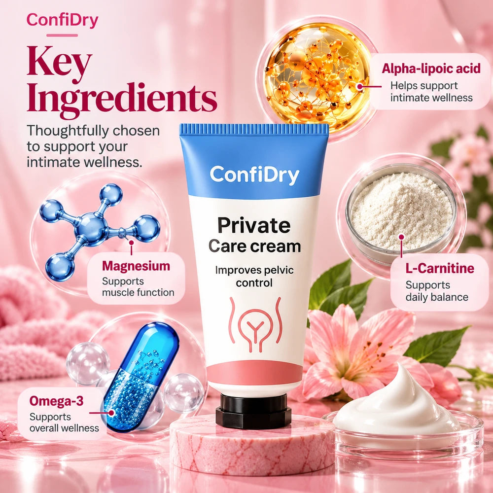 Confidry Pelvic Bladder Wellnes Care Cream – Gentle Botanical Cream, A Caring Gift Idea