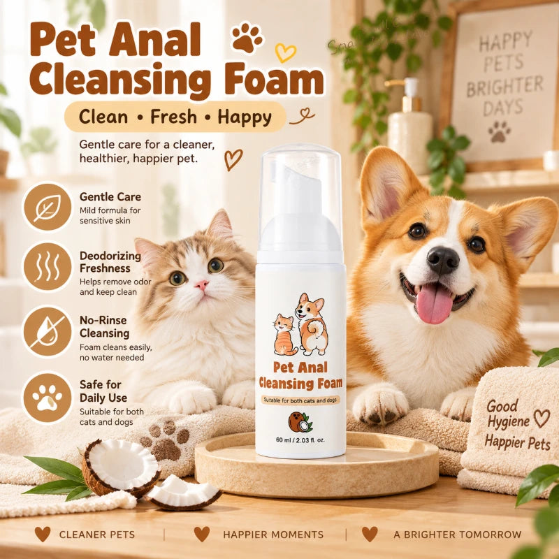 No-Rinse Pet Anal Cleansing Foam