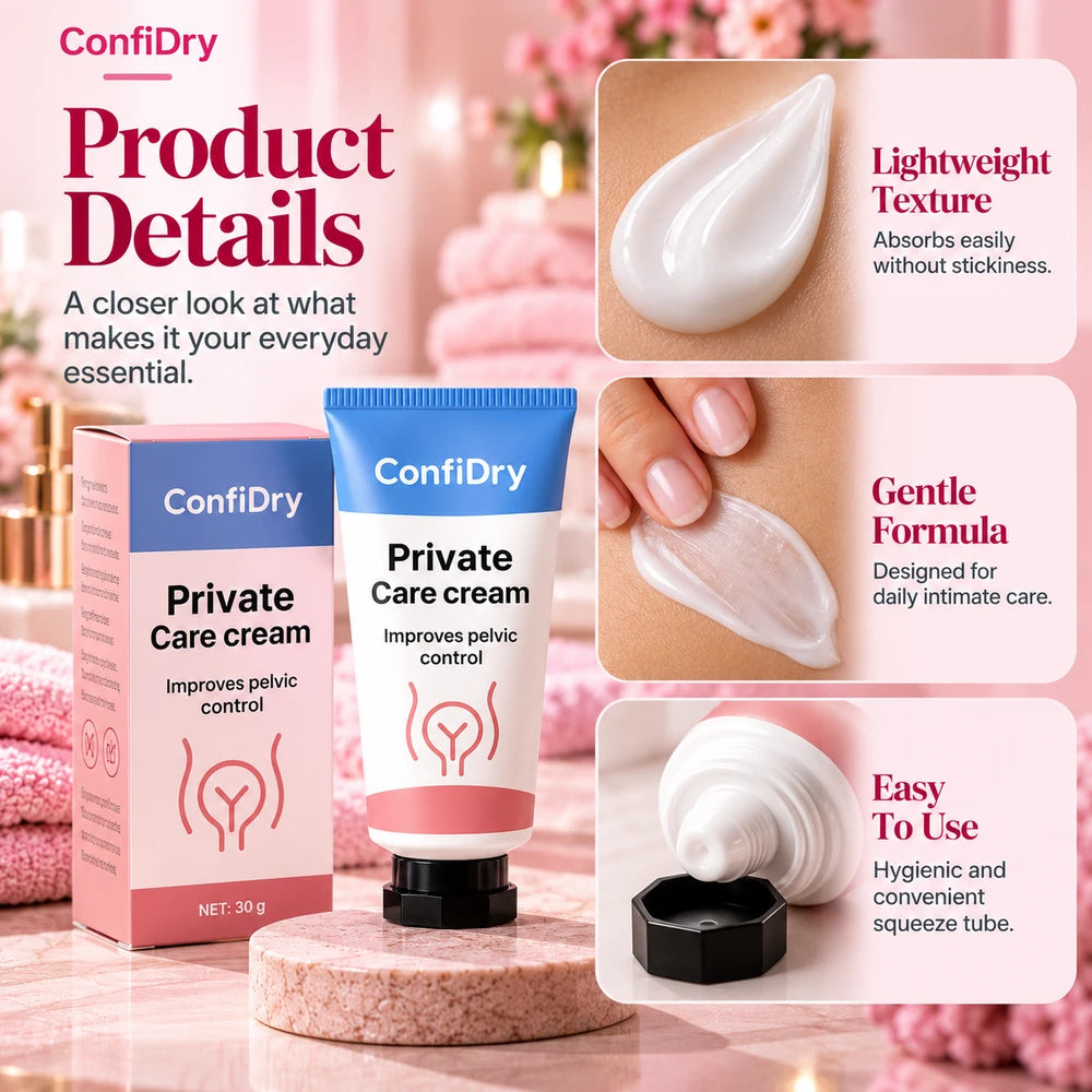 Confidry Pelvic Bladder Wellnes Care Cream – Gentle Botanical Cream, A Caring Gift Idea