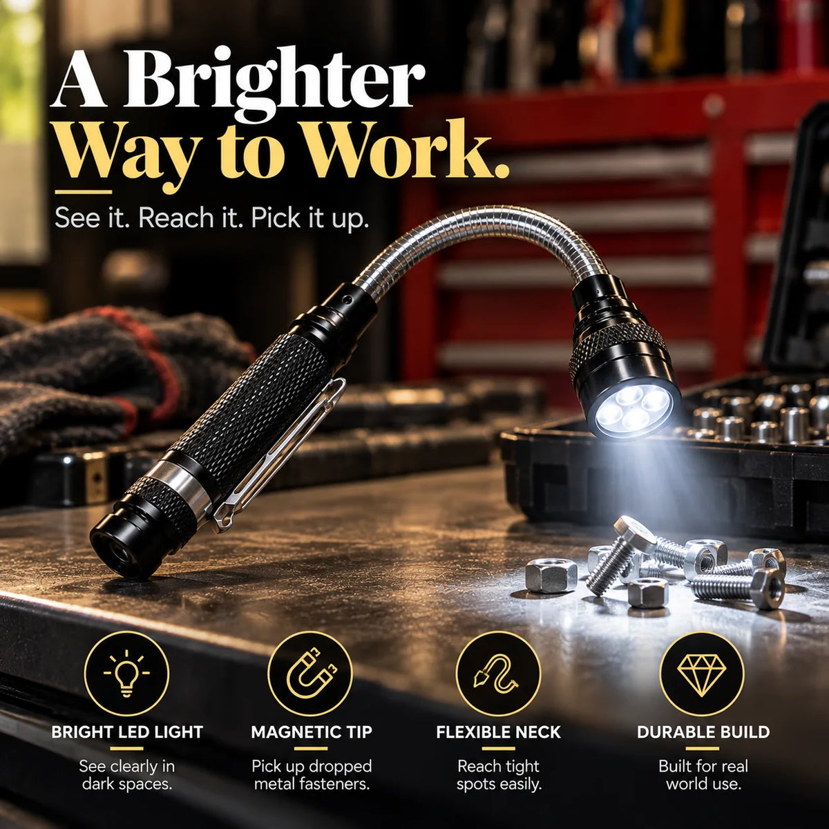 FlexiBeam – Flexible LED Work Flashlight