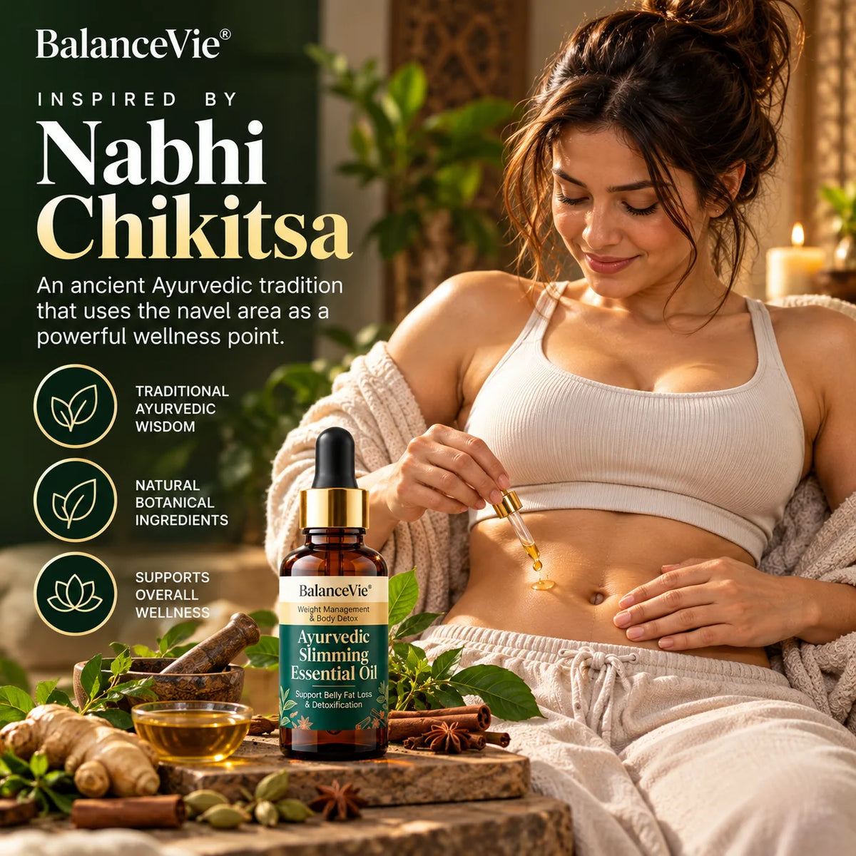 NaturaCurve – Herbal Belly & Body Oil | Simple Nightly Navel Oil Ritual for Women