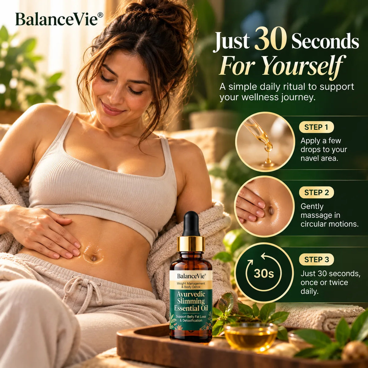 NaturaCurve – Herbal Belly & Body Oil | Simple Nightly Navel Oil Ritual for Women