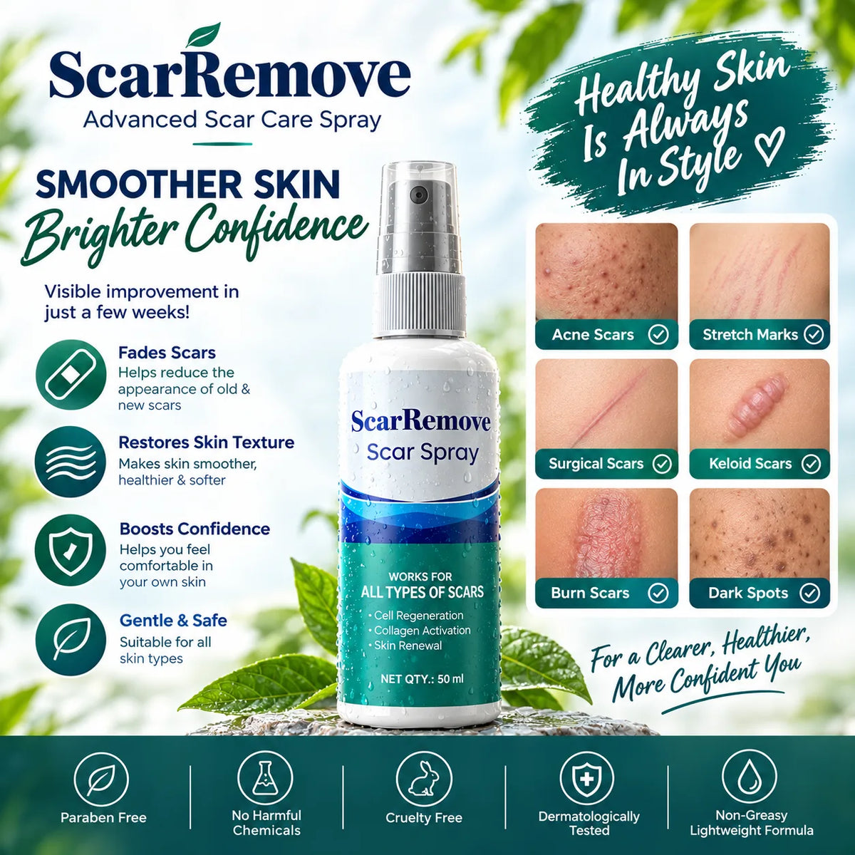 Body Scar Correcting Spray Duo - Buy 1 Get 1 Free | Old Marks, Fresh Care