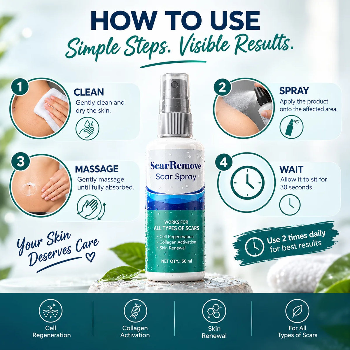Body Scar Correcting Spray Duo - Buy 1 Get 1 Free | Old Marks, Fresh Care