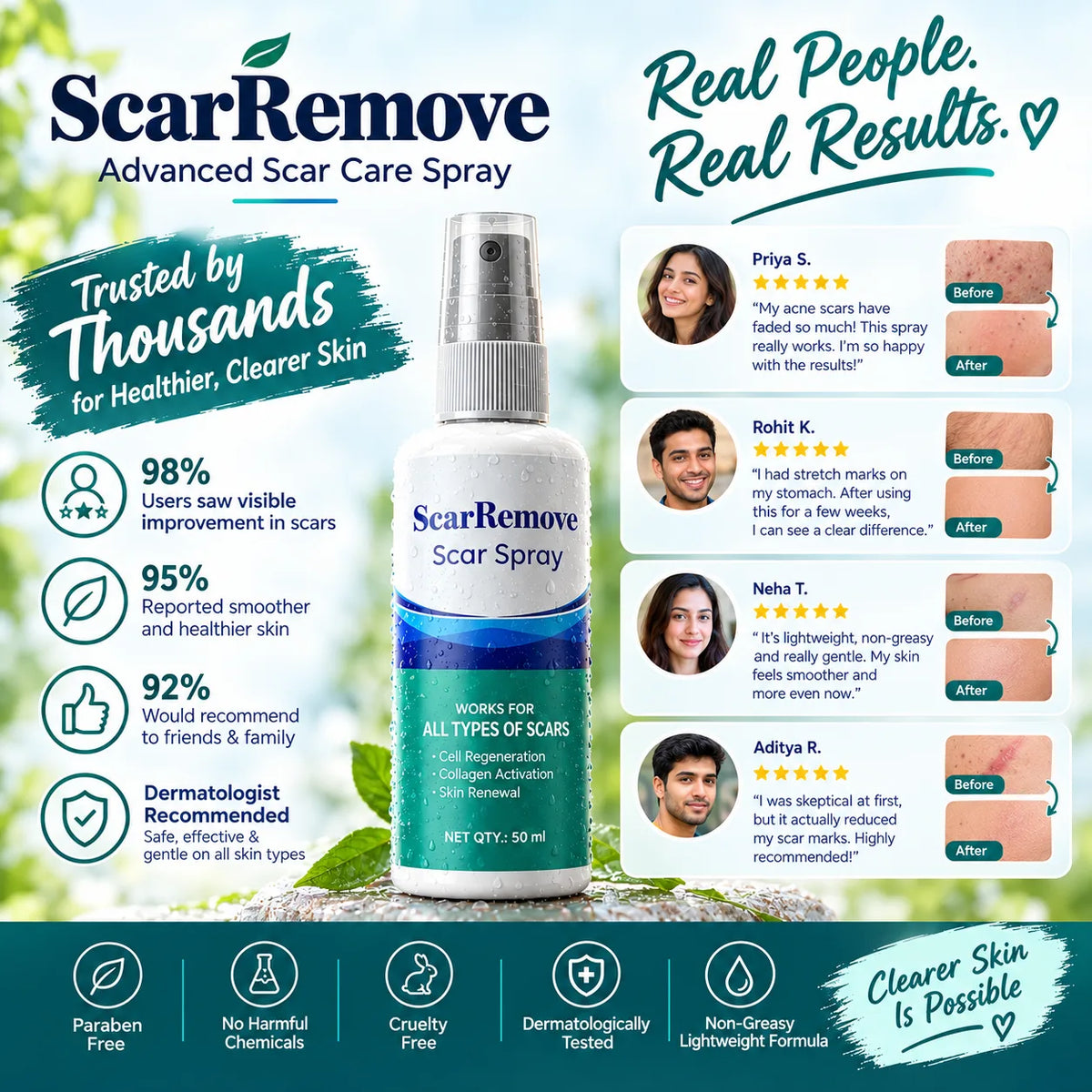 Body Scar Correcting Spray Duo - Buy 1 Get 1 Free | Old Marks, Fresh Care